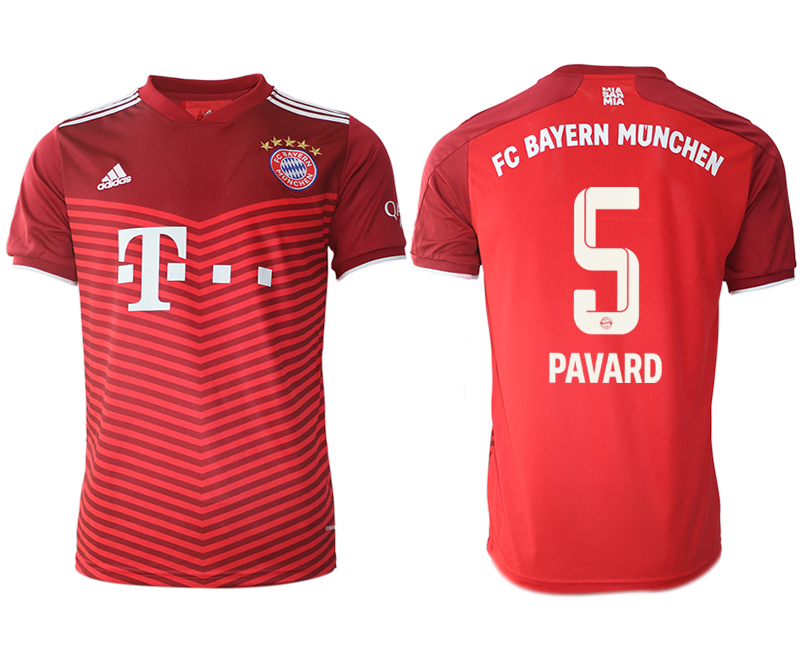Men 2021-2022 Club Bayern Munich home aaa version red #5 Soccer Jersey